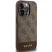 Кейс Guess 4G Stripe Collection за iPhone 15 Pro кафяв