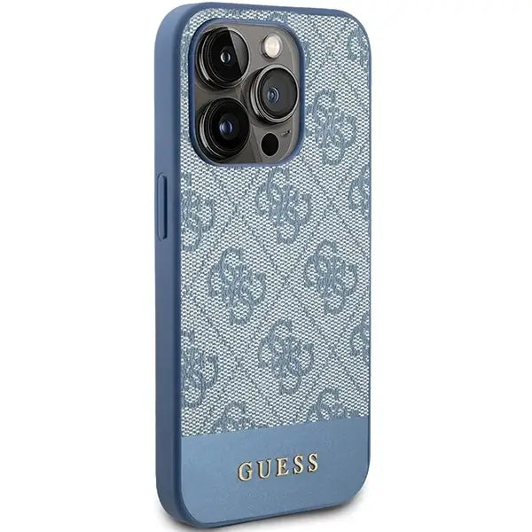 Кейс Guess 4G Stripe Collection за iPhone 15 Pro Max син