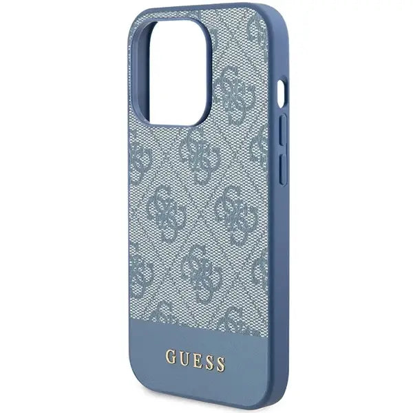 Кейс Guess 4G Stripe Collection за iPhone 15 Pro Max син