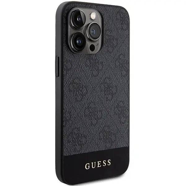 Кейс Guess 4G Stripe Collection за iPhone 15 Pro Max сив