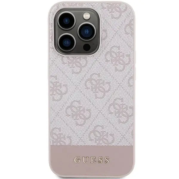 Кейс Guess 4G Stripe Collection за iPhone 15 Pro розов