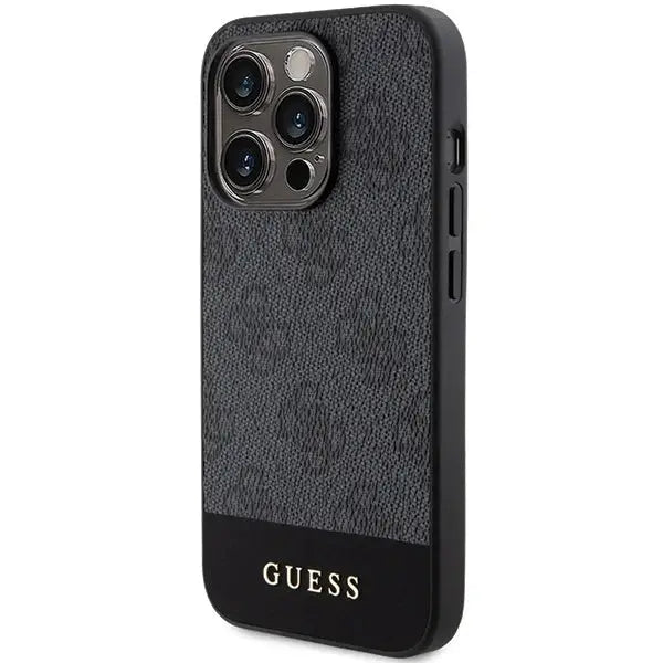 Кейс Guess 4G Stripe Collection за iPhone 15 Pro сив