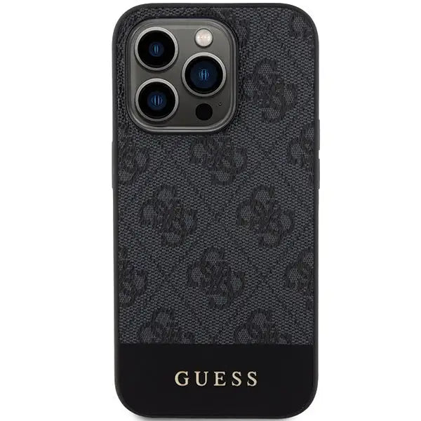 Кейс Guess 4G Stripe Collection за iPhone 15 Pro сив