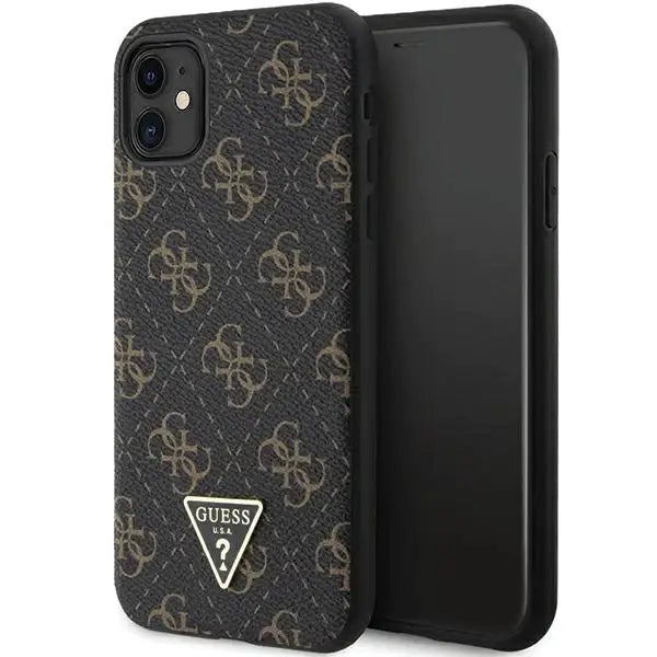 Кейс Guess 4G Triangle Metal Logo за iPhone 11 / XR черен