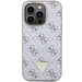 Кейс Guess 4G Triangle Metal Logo за iPhone 15 Pro бял