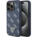 Кейс Guess 4G Triangle Metal Logo за iPhone 15 Pro син