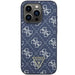 Кейс Guess 4G Triangle Metal Logo за iPhone 15 Pro син