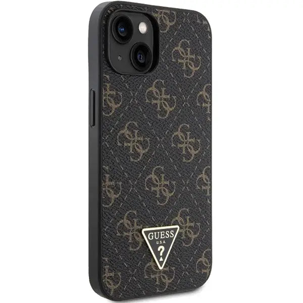 Кейс Guess 4G Triangle Metal Logo за iPhone 15/14/13 черен