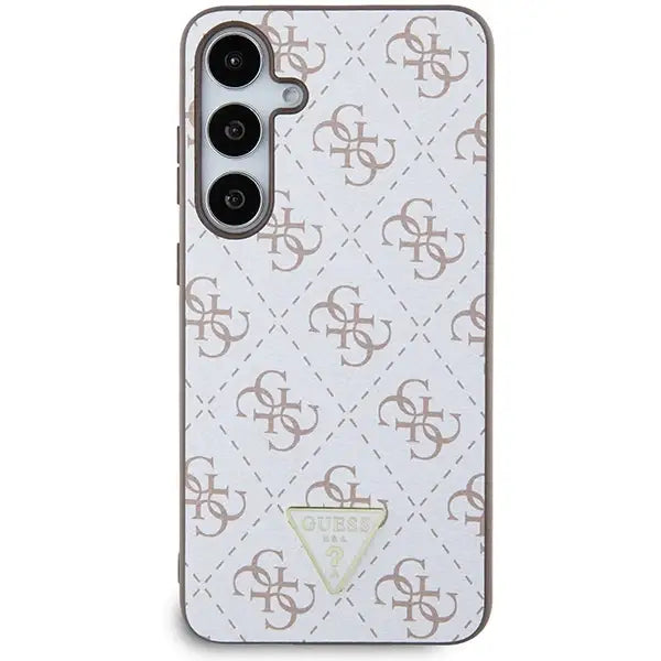 Кейс Guess 4G Triangle за Samsung Galaxy S24 Plus бял