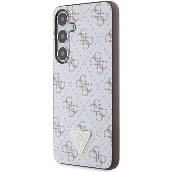 Кейс Guess 4G Triangle за Samsung Galaxy S24 Plus бял