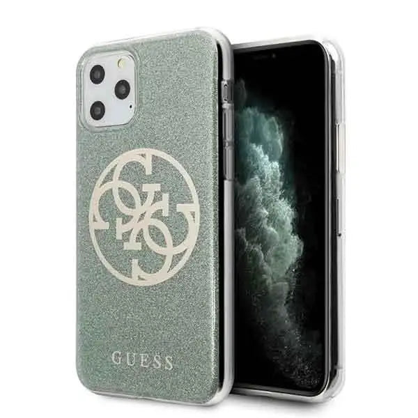 Кейс Guess Circle Glitter за Apple iPhone 11 Pro Каки