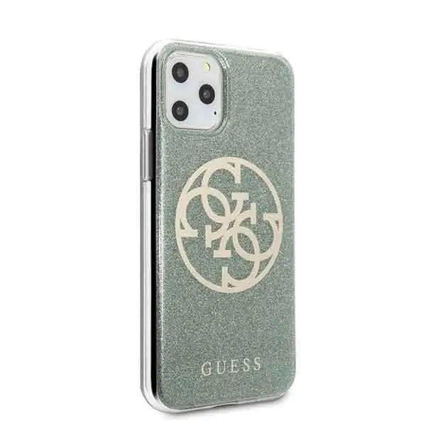 Кейс Guess Circle Glitter за Apple iPhone 11 Pro Каки