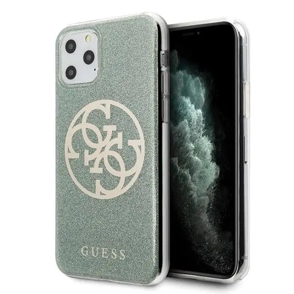 Кейс Guess Circle Glitter за Apple iPhone 11 Pro Max Каки