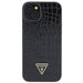 Кейс Guess Croco Triangle Metal Logo за iPhone 15 черен