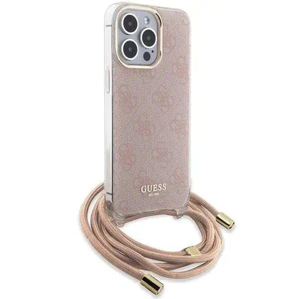 Кейс Guess Crossbody Cord 4G Print за iPhone 15 Pro