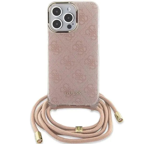 Кейс Guess Crossbody Cord 4G Print за iPhone 15 Pro