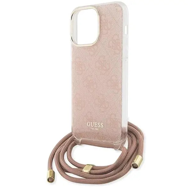 Кейс Guess Crossbody Cord 4G Print за iPhone 15 Pro