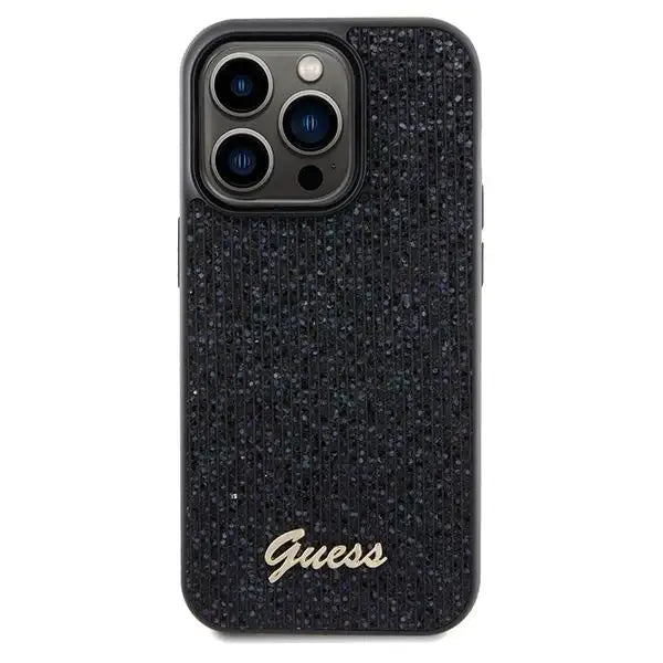 Кейс Guess Disco Metal Script за iPhone 14 Pro Max черен