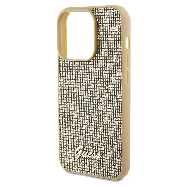 Кейс Guess Disco Metal Script за iPhone 14 Pro Max златист