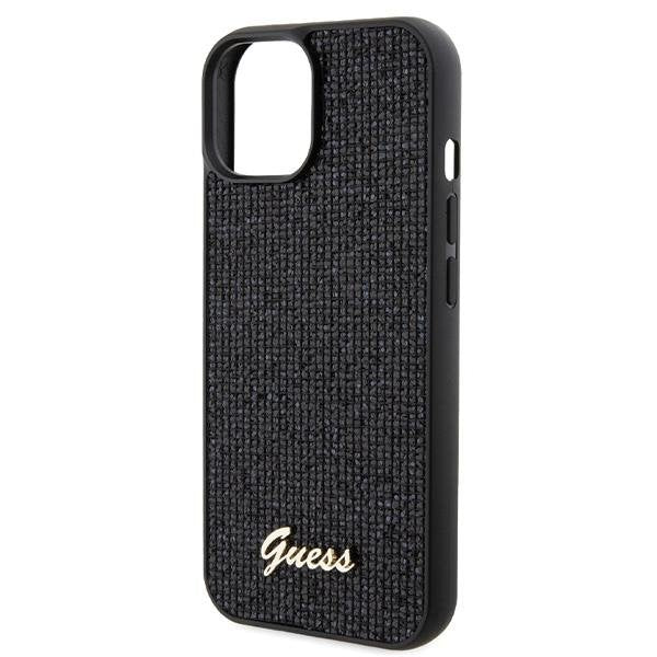 Кейс Guess Disco Metal Script за iPhone 15 черен