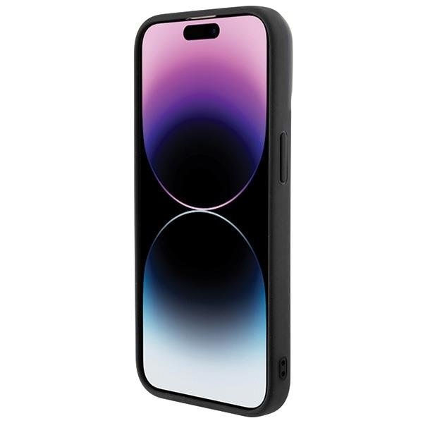 Кейс Guess Disco Metal Script за iPhone 15 Pro черен