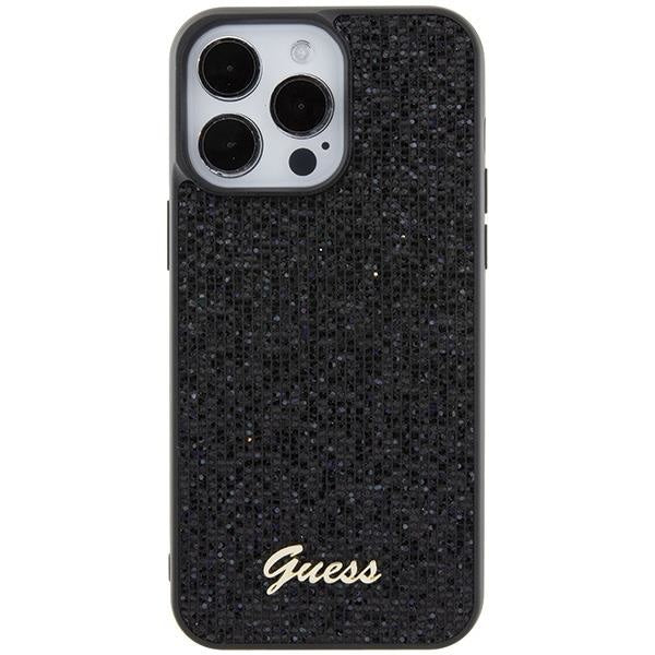 Кейс Guess Disco Metal Script за iPhone 15 Pro Max черен