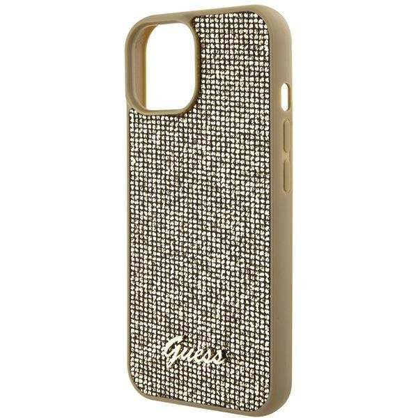 Кейс Guess Disco Metal Script за iPhone 15 златист