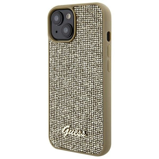 Кейс Guess Disco Metal Script за iPhone 15 златист