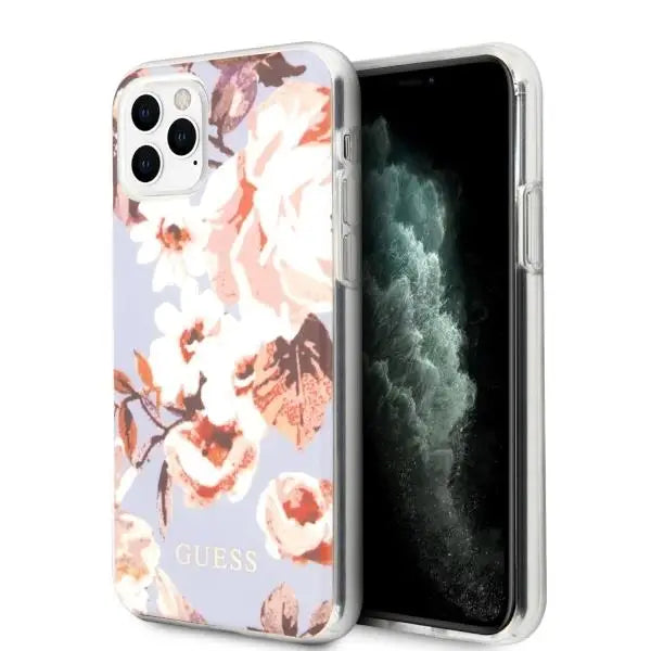 Кейс Guess Flower Collection за Apple iPhone 11 Pro Лилав