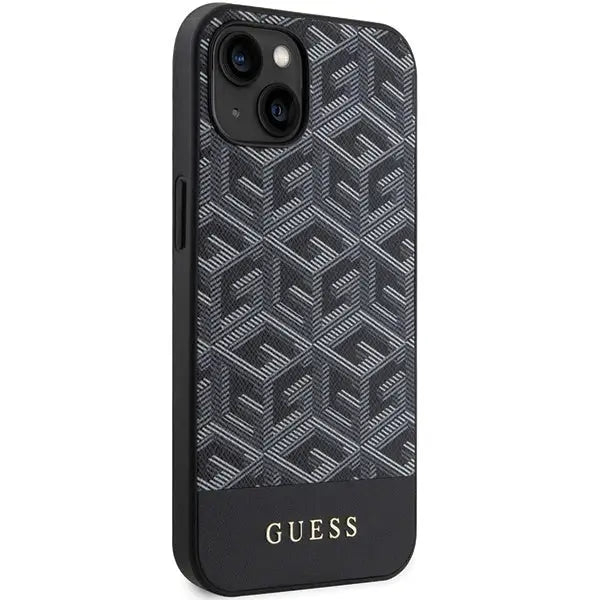 Кейс Guess GCube Stripes MagSafe за iPhone 15 / 14 13 черен