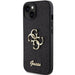 Кейс Guess Glitter Script Big 4G за iPhone 15 черен