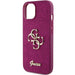 Кейс Guess Glitter Script Big 4G за iPhone 15 лилав