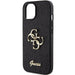 Кейс Guess Glitter Script Big 4G за iPhone 15 Plus черен