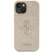 Кейс Guess Glitter Script Big 4G за iPhone 15 Plus златист