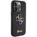 Кейс Guess Glitter Script Big 4G за iPhone 15 Pro черен