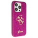 Кейс Guess Glitter Script Big 4G за iPhone 15 Pro лилав