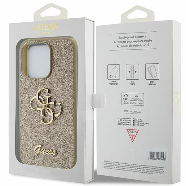 Кейс Guess Glitter Script Big 4G за iPhone 15 Pro Max