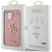 Кейс Guess Glitter Script Big 4G за iPhone 15 розов