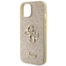 Кейс Guess Glitter Script Big 4G за iPhone 15 златист