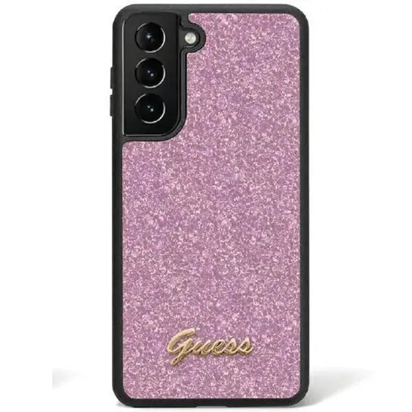 Кейс Guess Glitter Script за Samsung Galaxy S24 лилав