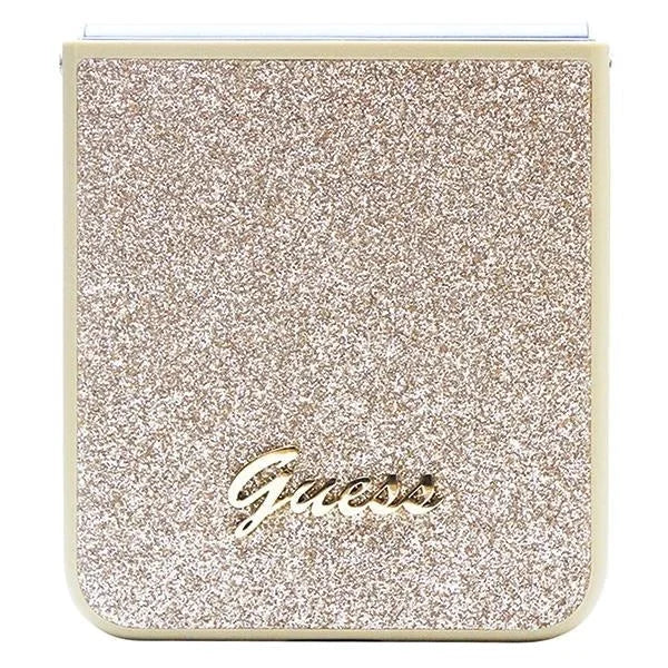 Кейс Guess Glitter Script за Samsung Galaxy Z Flip5 златист