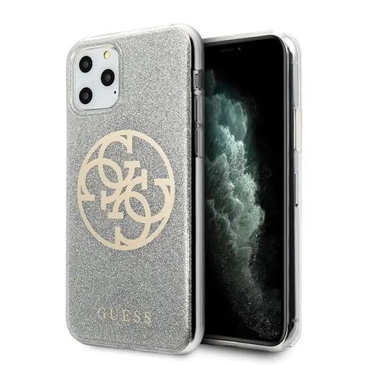 Кейс Guess Glitter за Apple iPhone 11 Pro Светлосив