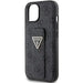 Кейс Guess Grip Stand 4G Triangle Strass за iPhone 15 черен