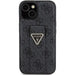 Кейс Guess Grip Stand 4G Triangle Strass за iPhone 15 черен