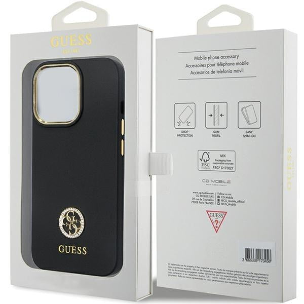 Кейс Guess GUHCP13LM4DGPK за iPhone 13 Pro / 13 черен