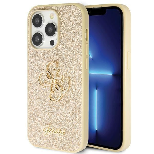 Кейс Guess GUHCP14LHG4SGD за iPhone 14 Pro златист Glitter