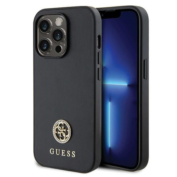 Кейс Guess GUHCP14LPS4DGPK за iPhone 14 Pro черен Strass