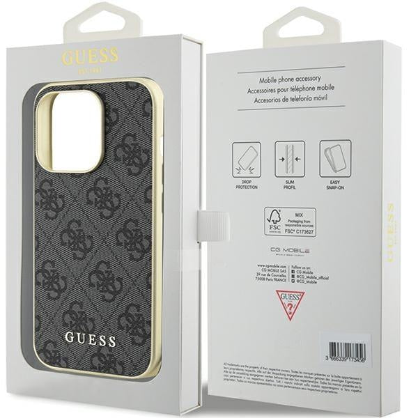 Кейс Guess GUHCP15LGF4GGR за iPhone 15 Pro 6.1 сив / сив