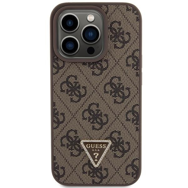 Кейс Guess GUHCP15LP4TDPW за iPhone 15 Pro 6.1 кафяв / кафяв