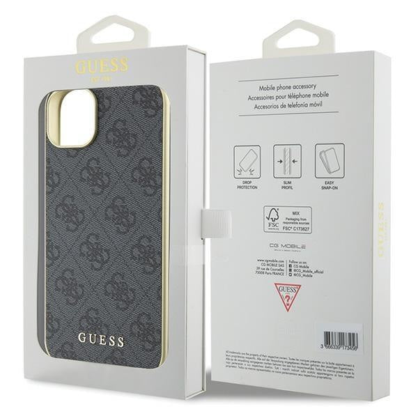 Кейс Guess GUHCP15MGF4GGR за iPhone 15 Plus 6.7 сив / сив